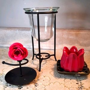 Black & Pink Metal Vanity Group